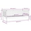 vidaXL dīvāngulta, melna, 100x200 cm, priedes masīvkoks