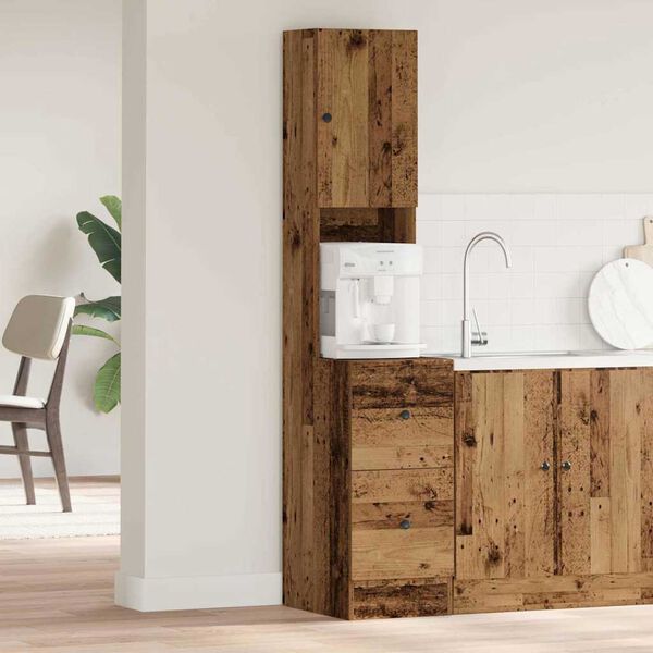 vidaXL Virtuves bufete ar atvilktni Vecs koks 32 x 50 x 180 cm