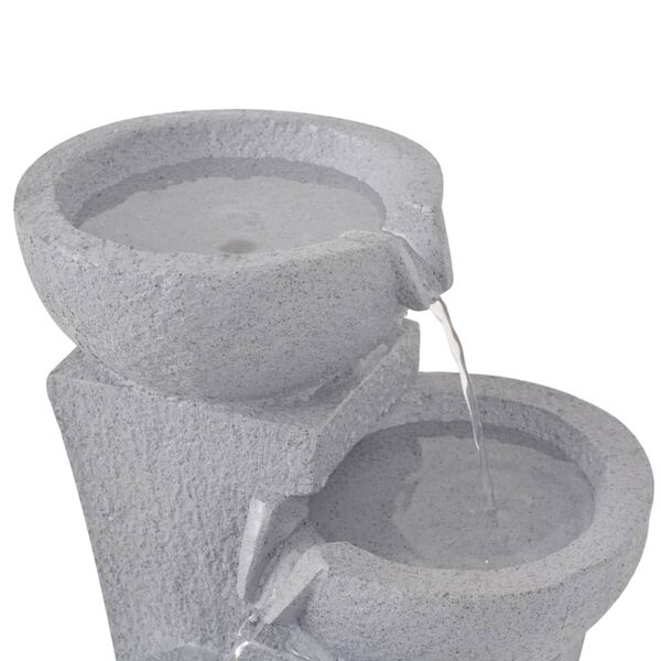 vidaXL iekštelpu strūklaka ar LED gaismām, polirezīns