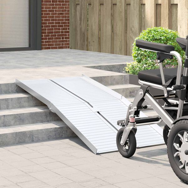 vidaXL Ramp for Wheelchair 270 kg Sudraba 92 x 73 x 5 cm Alumīnijs