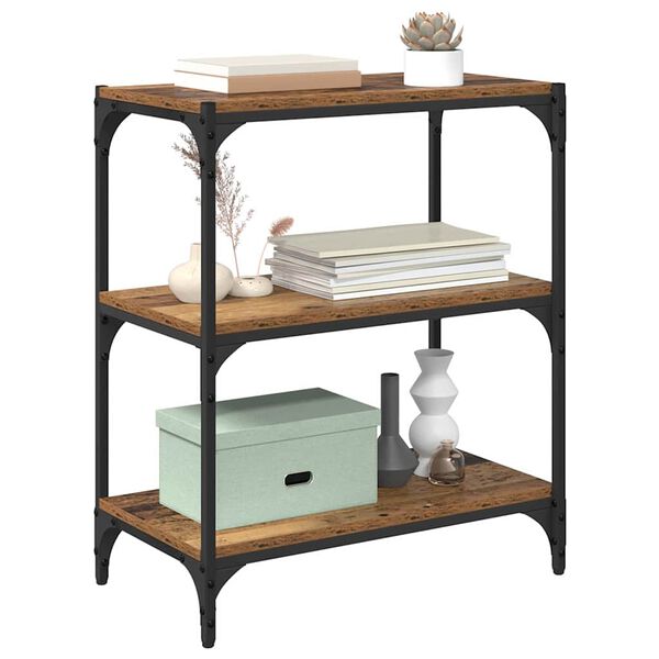 vidaXL Grāmatplaukts Vecs koks 60 x 33 x 70,5 cm