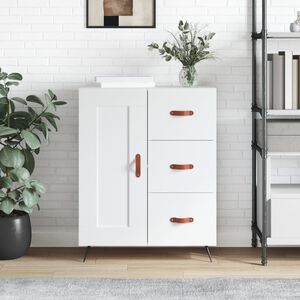 vidaXL kumode, balta, 69,5x34x90 cm, inženierijas koks