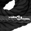 vidaXL kaujas virve, melna, 9 m, 6,8 kg, poliesters
