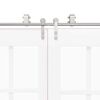 vidaXL bīdāmo durvju sistēma, 183 cm, nerūsējošs tērauds