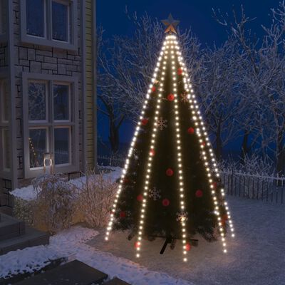 vidaXL Ziemassvētku lampiņas, 400 LED, 400 cm, vēsi baltas