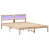 vidaXL Gultas rāmis Brūna 150 x 200 cm Ciets priedes koks