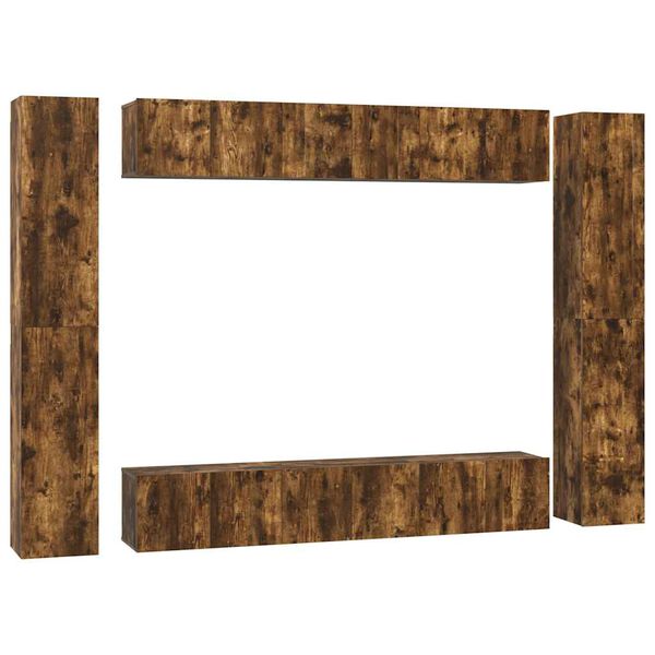 vidaXL 10-daļīgs TV skapī&scaron;u komplekts, ozola krāsa, inženierijas koks