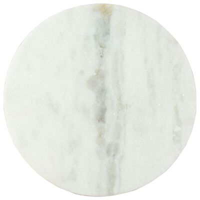 vidaXL kafijas galdiņš, balts un melns, Ø50 cm, marmors
