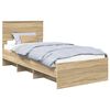 vidaXL Gultas rāmis Sonoma ozols 80 x 200 cm Inženierijas koks