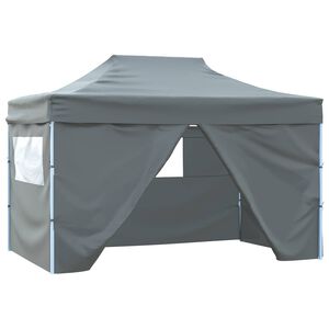 vidaXL Balles telts 280 x 410 x 315 cm Antracīta Oksforda audums