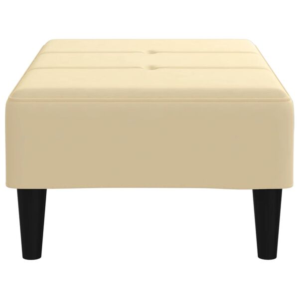 vidaXL kājsoliņ&scaron;, 78x56x32 cm, krēmkrāsas samts