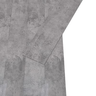 vidaXL grīdas dēļi, pašlīmējoši, 5,21 m², 2 mm, cementa brūni, PVC