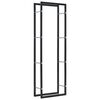 vidaXL malkas uzglabā&scaron;anas statīvs, 50x20x150 cm, tērauds, melns