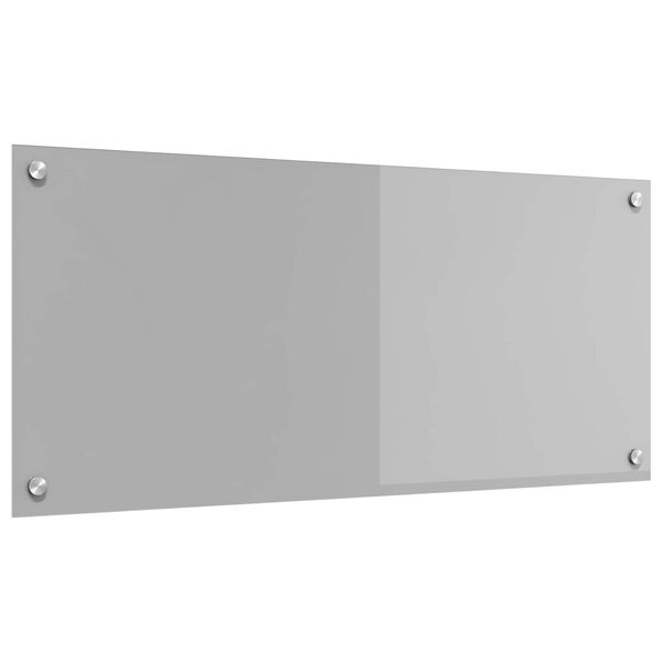 vidaXL Virtuves aizsargpanelis Gai&scaron;i pelēks 90 x 40 cm rūdīts stikls
