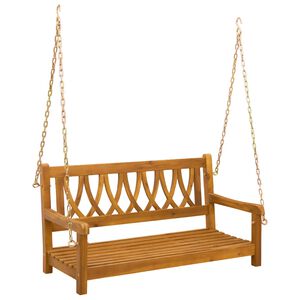 vidaXL Dārza &scaron;ūpoles sols 2 -Seater 110 x 56 x 58 cm Dabiska