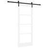 vidaXL Slīdo&scaron;ās durvis ORKDAL Balts un melns 83 x 202 cm