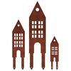 vidaXL Dārza mietiņ&scaron; 3 gab. 41 x 10 x 0,08 cm Rūsa Novecināts tērauds