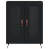 vidaXL kumode, melna, 69,5x34x90 cm, inženierijas koks