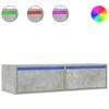 vidaXL TV galdiņ&scaron; ar LED lampiņām betona pelēks 100X35,5x25 cm