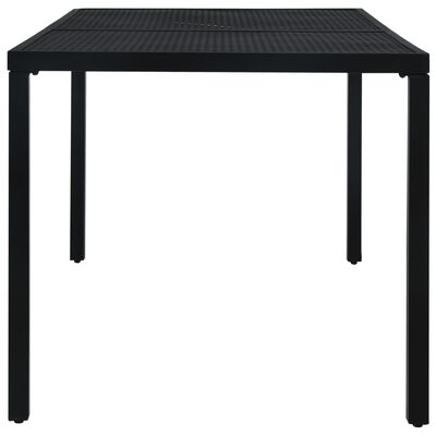 vidaXL dārza galds, 180x83x72 cm, melns, tērauds