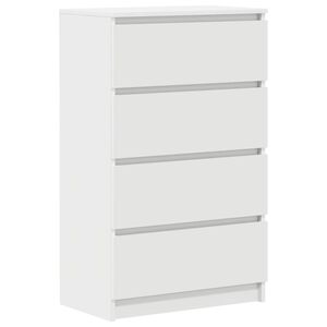 vidaXL kumode, balta, 60x35x98,5 cm, inženierijas koks