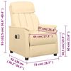 vidaXL elektrisks masāžas krēsls, krēmkrāsas mākslīgā āda
