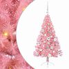 vidaXL Mākslīgais LED Ziemassvētku eglīte su 150 LED Rozā 120 cm PVC