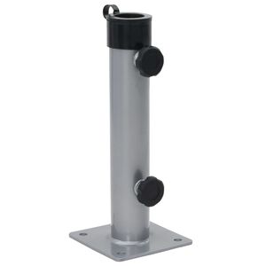 vidaXL saulessarga pamatne, &Oslash;38/48 mm kātam, sudrabains tērauds