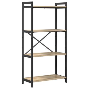 vidaXL Grāmatu plaukts 60 x 30 x 120 cm Inženierijas koks Sonoma ozols