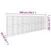 vidaXL gabions ar vāku, cinkots tērauds, 600x50x200 cm