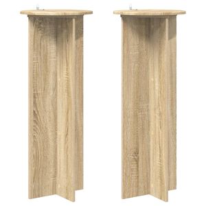 vidaXL Augu statīvs 2 gab. Sonomas ozols &Oslash;40 x 100 cm