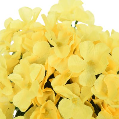 vidaXL mākslīgo ziedu vītnes, 3 gab., dzeltenas, 85 cm