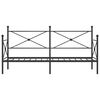 vidaXL Dienas gulta bez matrača Melns 75x190 cm Tērauds