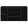 vidaXL apavu plaukts, melns, 103x30x55 cm, inženierijas koks
