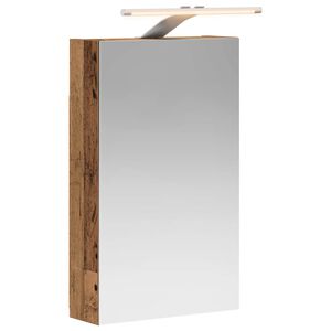 vidaXL Vannas istabas spoguļu skapis Vecs koks 30 x 10,5 x 50 cm