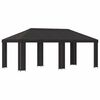 vidaXL Dārza Paviljons 6 x 3 m Antracīta Poliesters un tērauds 190 gsm