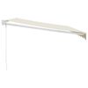 vidaXL izvelkama markīze, krēmkrāsas, 4x3 m, audums, alumīnijs