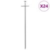 vidaXL telts mietiņi, 24 gab., 23 cm, &Oslash;6 mm, cinkots tērauds