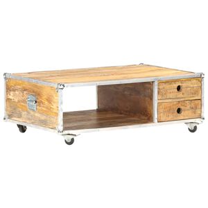 vidaXL kafijas galdiņ&scaron;, 89x59x33 cm, neapstrādāts mango masīvkoks