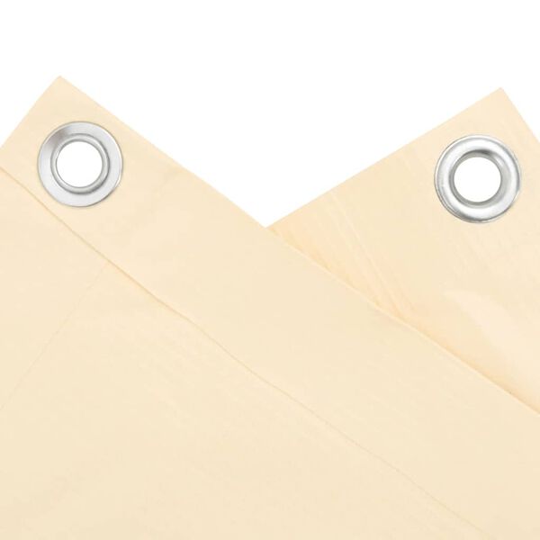 vidaXL balkona aizslietnis, PVC, 300x120 cm, krēmkrāsas