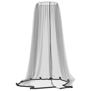 vidaXL moskītu tīkls lietussargam 220 siets melns &Phi;300x230 cm