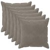 vidaXL Spilvenu pārvalks 6 pcs HOUTEN Gai&scaron;i pelēka 60 x 60 cm Samts
