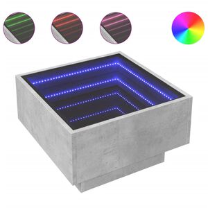 vidaXL kafijas galdiņ&scaron; ar LED, 50x50x30 cm, inženierijas koks