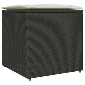 vidaXL Spilvenu kaste ar uzglabā&scaron;anu Melna 50 x 50 x 50 cm poliratāns