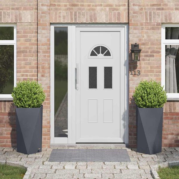 vidaXL Puķu kaste 2 pcs Antracīts 40 x 40 x 75 cm Tērauds