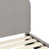 vidaXL Bērnu gultas rāmis ar galvgali Gai&scaron;i pelēks 90 x 200 cm
