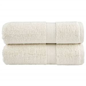 vidaXL Premium dvieļi, 2 gab., krēmkrāsas, 30x30 cm, 600 g/m&sup2;, SOLUND