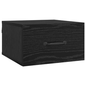 vidaXL Nakts skapītis Melns ozolkoks 35 x 35 x 20 cm Inženierijas koks