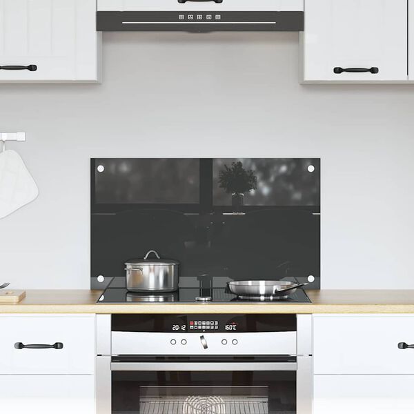 vidaXL Virtuves aizsargpanelis Tumši pelēka 70 x 40 x 0,6 cm