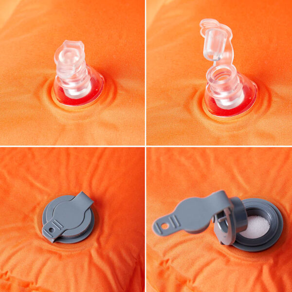 vidaXL pašpiepūšams kempinga matracis, spilvens, vienvietīgs, oranžs